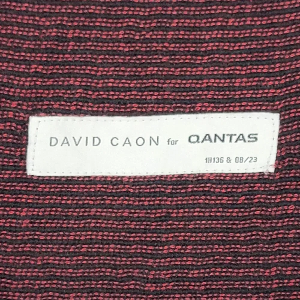 David Caon For Qantas Airways Airline Inflight Cabin Blanket Red Collectible